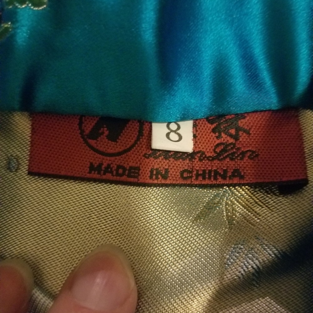 Chinese Qipao Classic Satin Cheongsam Dress - Picture 3 of 5